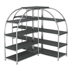Комбинация стендов TD-06 №2-4 (с полками ДСП 16мм), Антрацит