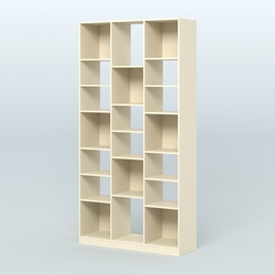 Стеллаж из ДСП серии ЛОФТ №10-2 с полками ДСП, Крем Вайс