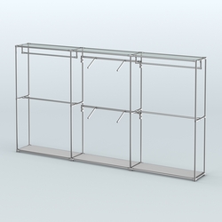 Торговая система ХРОМ без ДСП 3600 мм с поручнями №5, Серый