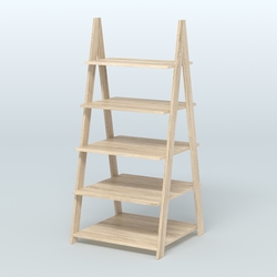 Торговая двусторонняя стойка ЛОФТ №3-950 с широкими полками, Дуб Сонома