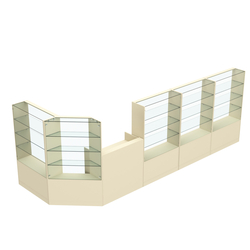 Торговый угловой островок ГРАЦИЯ №7 (открытый) (6.47 кв.м), Крем Вайс