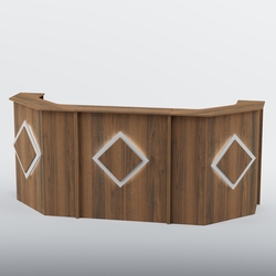 Ресепшен со скошенными углами РОМБ №5, Орех