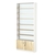 Стеллаж из ДСП с 6-ю полками 200x900 мм серии LEVEL-6 №10-1 (З/C - СТЕКЛО) Белый + Дуб Сонома