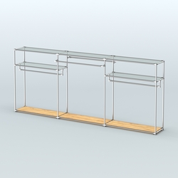 Островная торговая система ХРОМ 3600 мм с поручнями №5, Дуб Золотистый