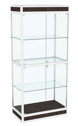 Витрина из профиля №3 (метровая) (задняя стенка - стекло), Дуб Венге