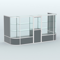 Павильон из профиля пристенный №12б (5,50 кв.м), Темно-Серый