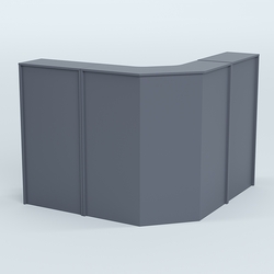 Ресепшен Г-образный серии ПРАЙМ №4, Темно-Серый