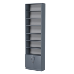 Стеллаж из ДСП с 6-ю полками 250x600 мм серии LEVEL-6 №4 (З/C - ДВП), Темно-Серый