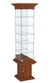 Витрина стаканчик с зеркалом и пятью полками КОЛОСС №504 Орех