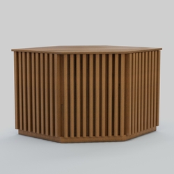 Ресепшен - стол угловой серии ВЕРТИКАЛЬ №10, Орех