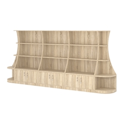 Пристенный низкий стеллаж ГАРАНТ №3, Дуб сонома