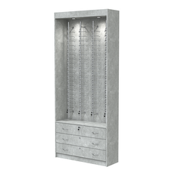 Витрина для очков №12 из ДСП (закрытый доступ), Метрополитан Грей