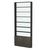 Стеллаж из ДСП с 6-ю полками 150x900 мм серии LEVEL-6 №9-1 (З/C - СТЕКЛО) Черный