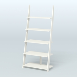 Торговая пристенная стойка ЛОФТ с пятью полками №1-950, Белый