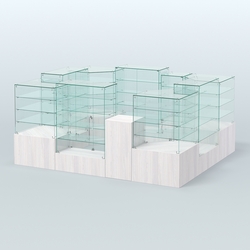 Павильон ИСТРА в центр зала №4а (закрытый) (7, 15 кв.м), Ясень Анкор светлый