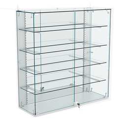 Витрина настенная НЕО №4-1 с четырьмя полками, Серый