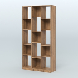 Стеллаж из ДСП серии ЛОФТ №10-1 (зеркальное отражение - Z), Орех