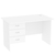 Стол однотумбовый офисный С-06 (левосторонний)  Белый