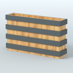 Тумба для цветов №1, Темно-серый и Дуб Золотистый