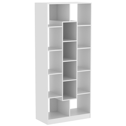 Стеллаж серии КУБ с четырьмя центральными ячейками №9, Серый