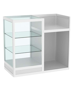 Прилавок под кассу из профиля №4  (открытый), Серый