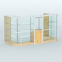 Павильон из профиля пристенный №11г (5,50 кв. м), Дуб Золотистый