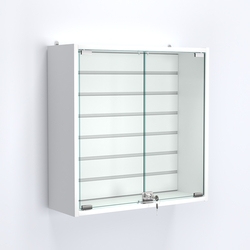 Витрина настенная №201-1Б с эконом панелью, Белый