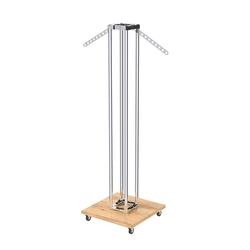 Торговое вешало для одежды с кронштейнами-лезвиями СТРЕЛА №8-10-О-ЛНХ, Дуб Золотистый