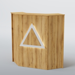 Ресепшен угловой ТРЕУГОЛЬНИК №2, Дуб Золотистый