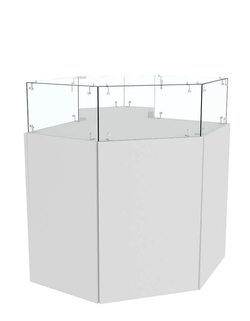 Прилавок с распашными дверками ОТРАЖЕНИЕ №16 угловой, Серый