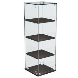 Витрина Истра настольная №23-ДП с прямыми полками из ДСП, Дуб Венге