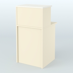 Ресепшен-Лайт прямоугольный с надставкой №12, Крем Вайс + Белый