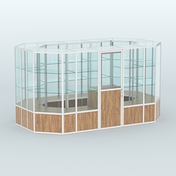 Павильон из профиля островной №5б, Дуб Канзас коричневый