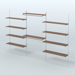 Neo Fix №7(С) система настенная с выносными поручнями и полками из ДСП (3600 мм), Орех