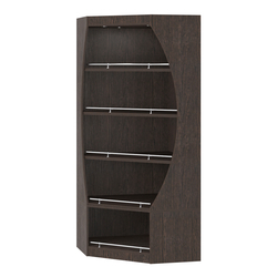 Стеллаж Гарант угловой №1-О с ограничителями, Дуб Венге