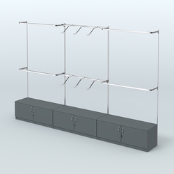 Система Neo Fix с хромированными поручнями №1 и тумбами T-21, Темно-Серый