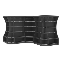 Угловой высокий стеллаж ГАРАНТ №4-О с ограничителями, Черный