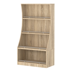 Стеллаж Гарант низкий №2-1-900-О с ограничителями, Дуб Сонома