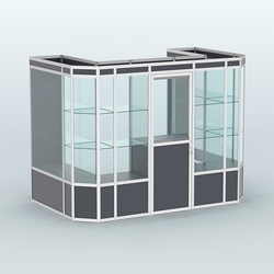 Павильон из профиля пристенный №6а (4,05 кв. м), Антрацит