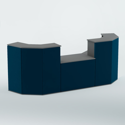 Ресепшен со столом БАРОН №7 (ровная поверхность), Темно-серый + 11 Blue