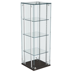 Витрина Истра настольная №23-РЕГ с регулировочными стеклянными полками, Дуб Венге