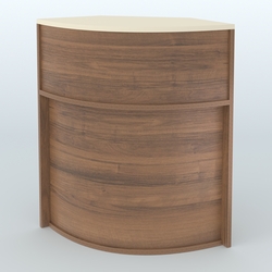 Ресепшен-Лайт секторный-эконом №10, Орех + Крем Вайс