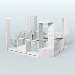 Торговый Островок "Эконом" №15 (12, 9 кв.м), Ясень Анкор светлый