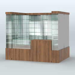 Павильон ИСТРА (глубина витрин-300мм) №2б (4, 32 кв.м), Орех