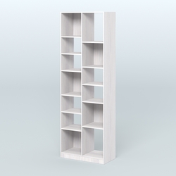 Стеллаж из ДСП серии ЛОФТ №8-2 с полками ДСП, Ясень Анкор светлый