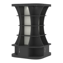 Островной высокий стеллаж ГАРАНТ №7, Черный и Белый