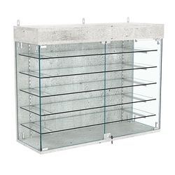 Витрина настенная НЕО №3А-2 с пятью полками, Метрополитан Грей