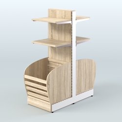 Островной низкий стеллаж для хлеба и выпечки Феникс №8, Дуб сонома