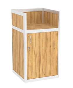 Прилавок под кассу из профиля №6 (закрытый), Дуб Золотистый