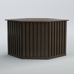 Ресепшен - стол угловой серии ПРИЛИВ №10, Дуб Венге